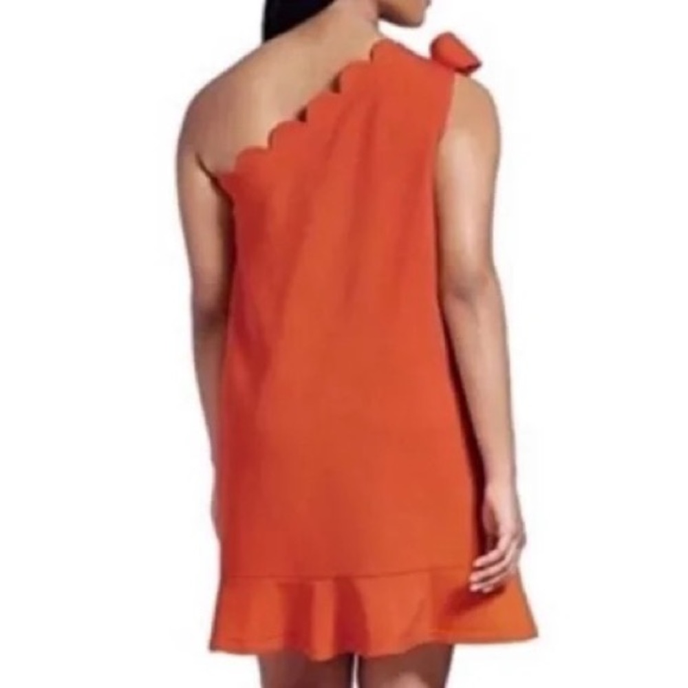 VICTORIA BECKHAM • Orange One Shoulder Dress • sz Small • - Picture 5 of 11